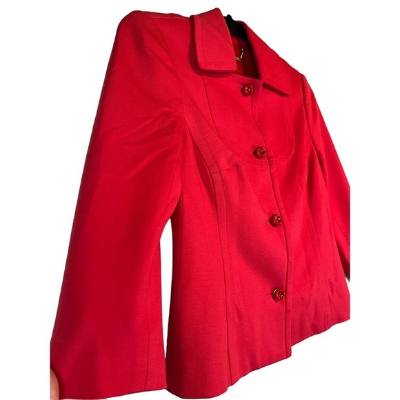 Trina Turk Red Jacket, Coat - Picture 3 of 10
